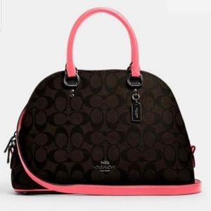 COACH Katy Brown & Pink Lemonade Satchel